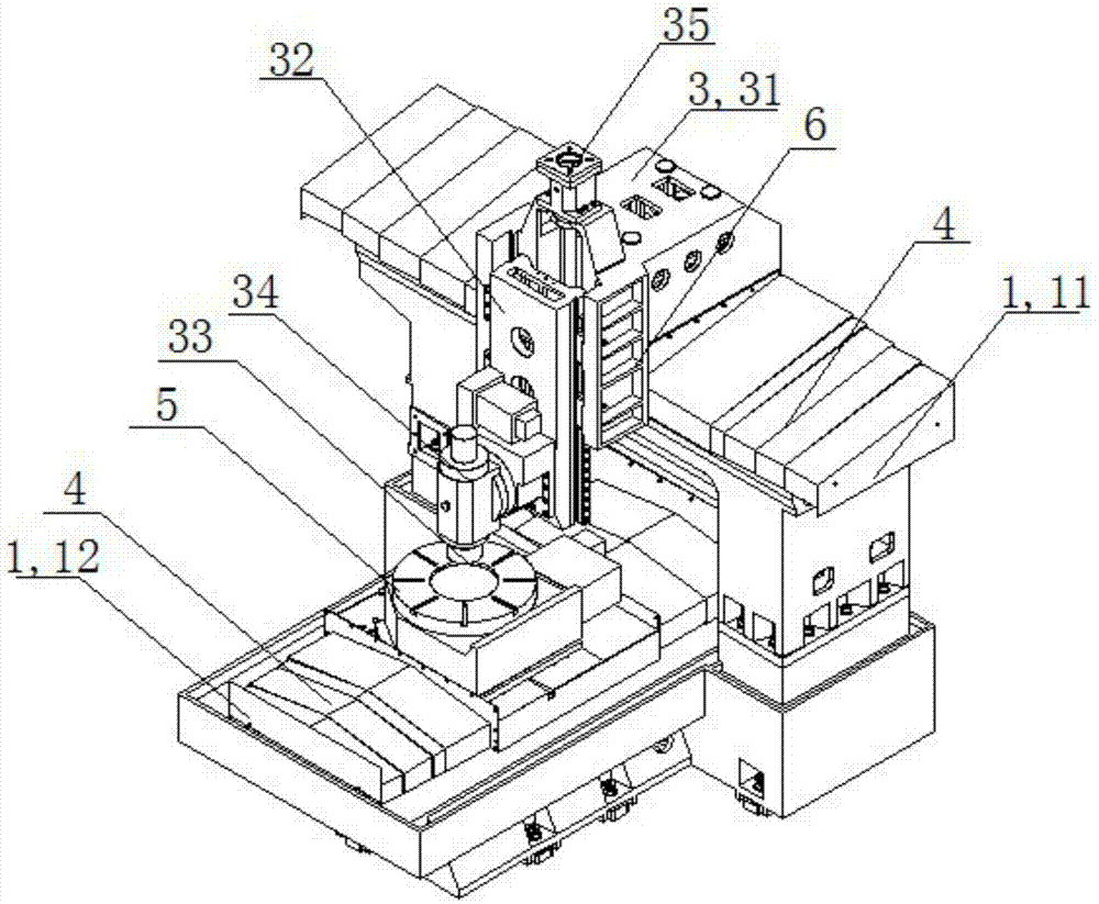 Five-axis high-speed precision-machining numerical control machine tool