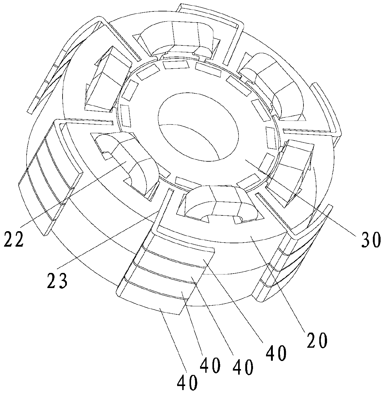 Efficient flux barrier motor based on hybrid cooling technology