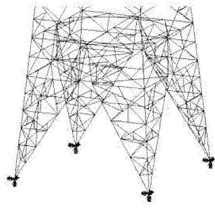 Power transmission tower pole stress calculation method based on finite element analysis