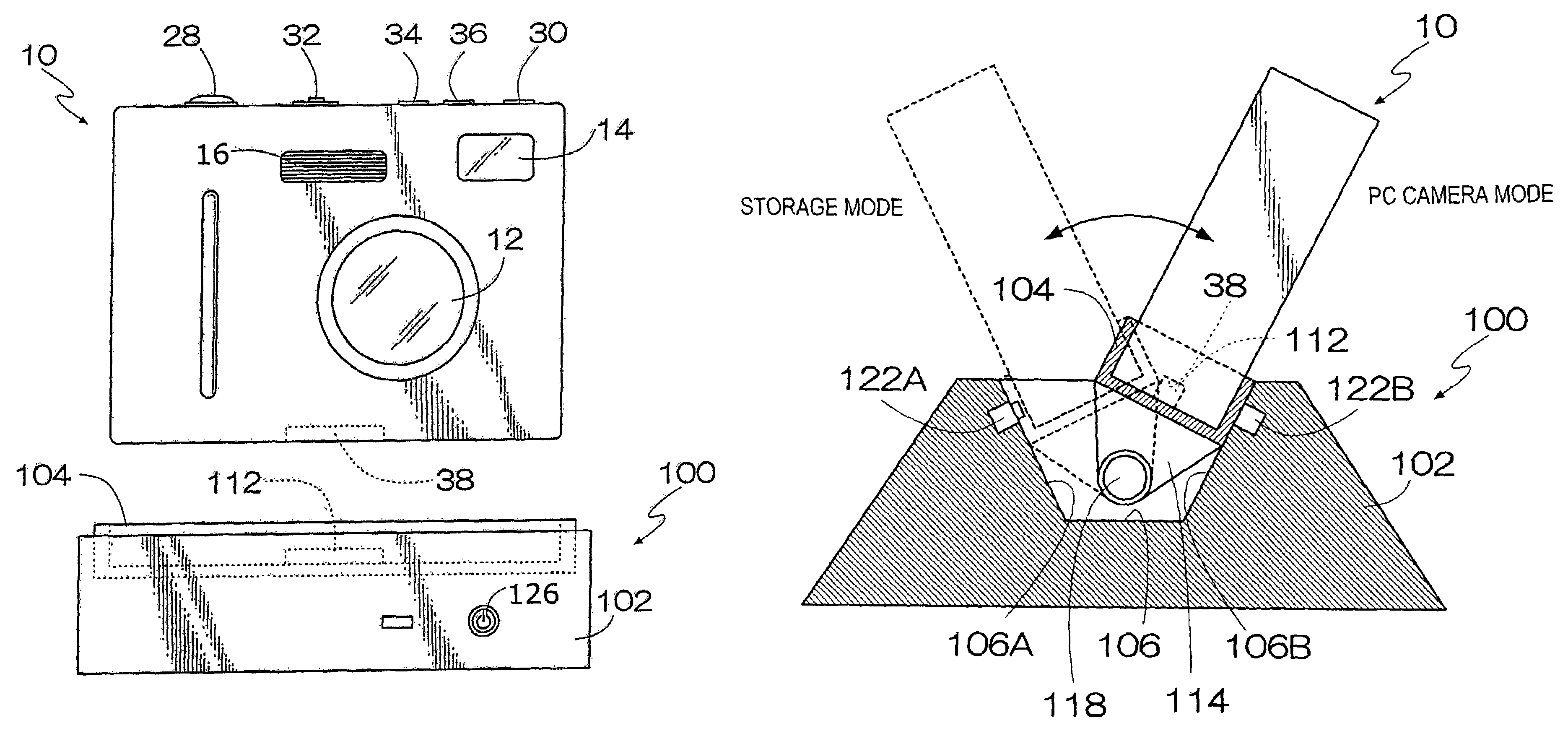 Digital camera and cradle on which the digital camera is mounted