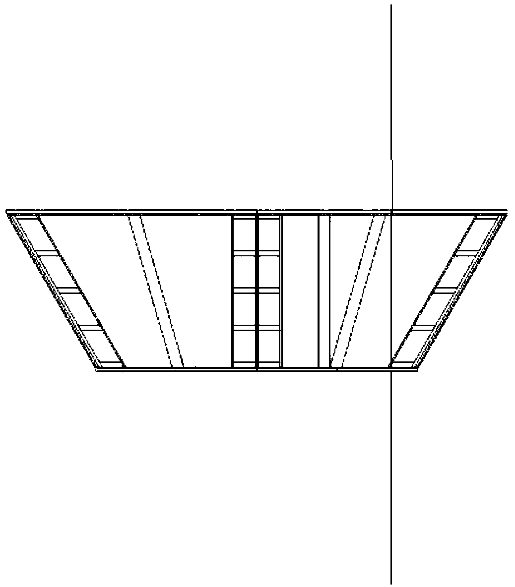 A polyhedral anti-icing device suitable for single-column three-pile offshore wind power foundation