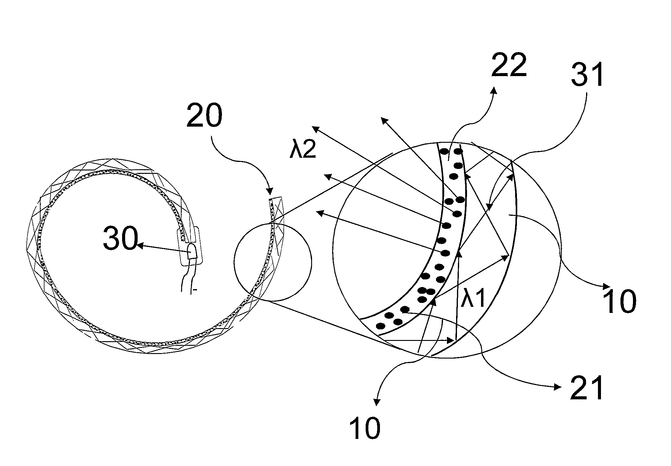 Switchable luminescent see-through system