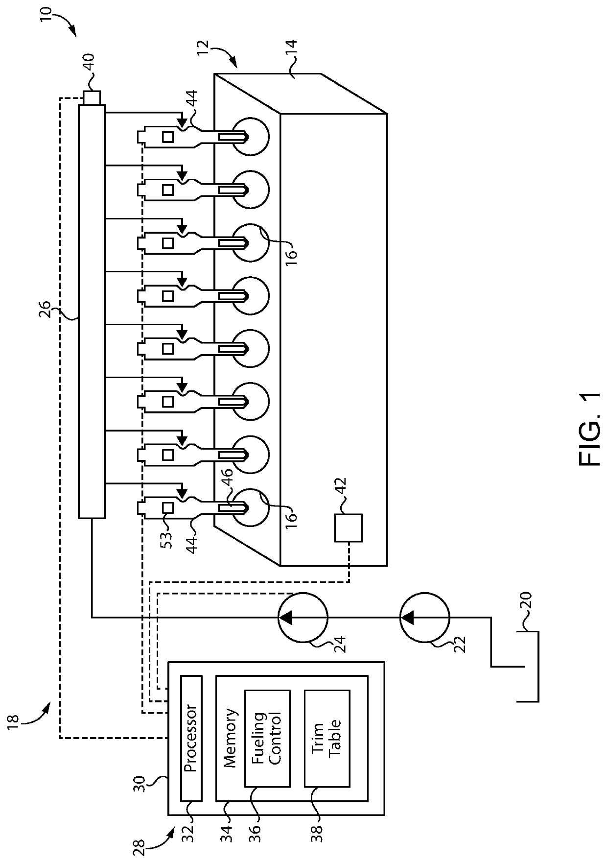 Fuel system for retarded armature lifting speed and fuel system operating method