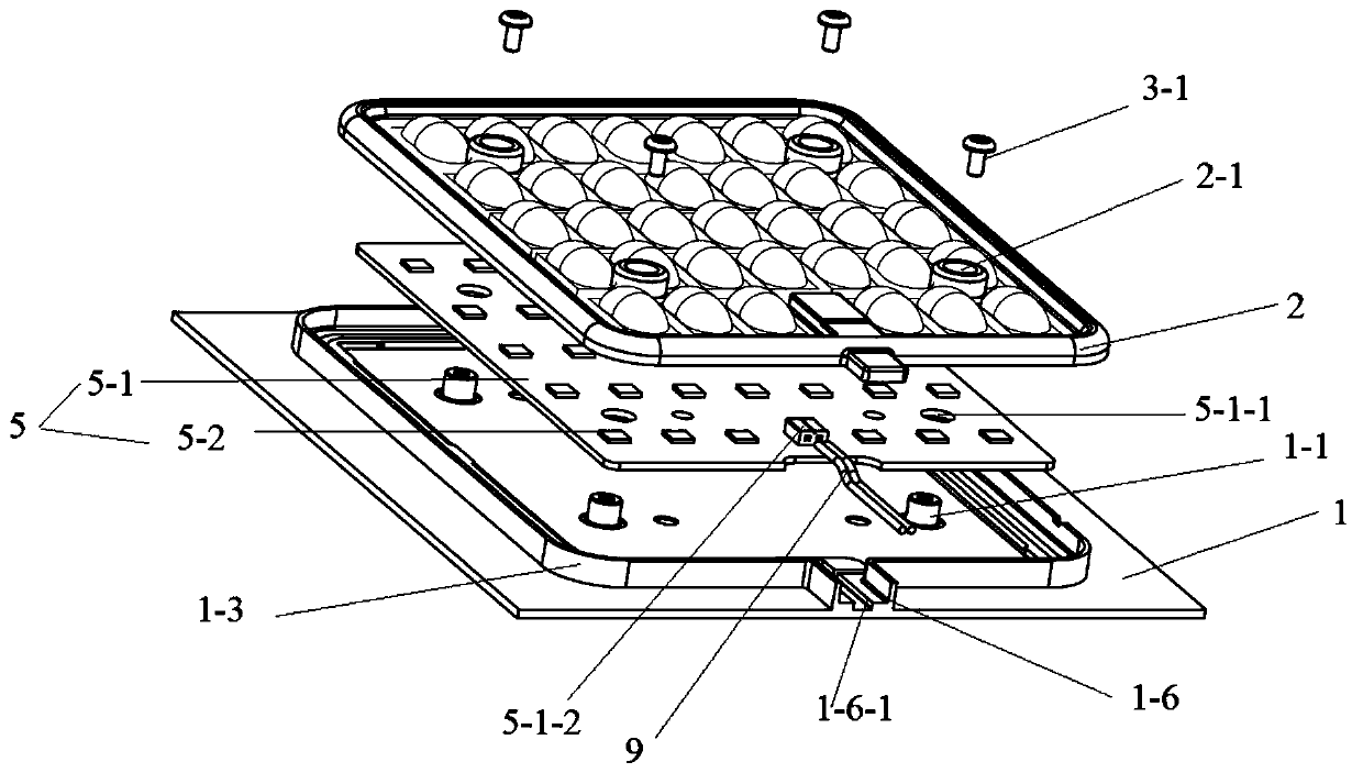 LED module sealing process and LED illuminating device