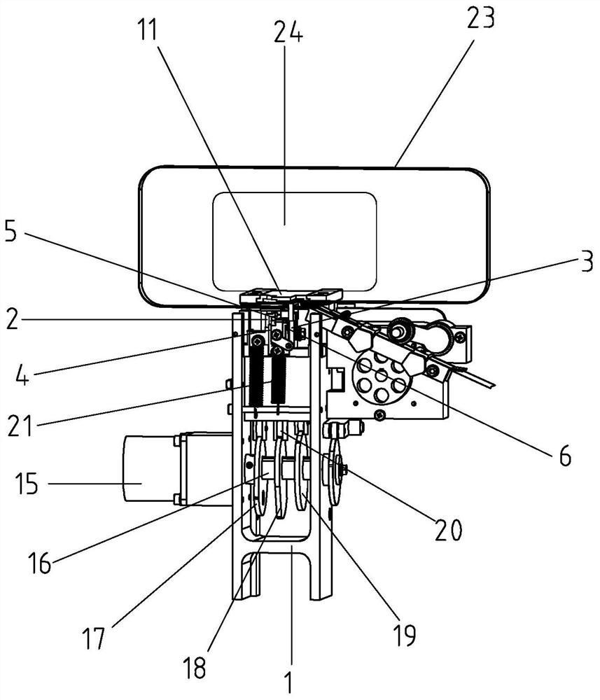 A tape-sticking and cutting mechanism