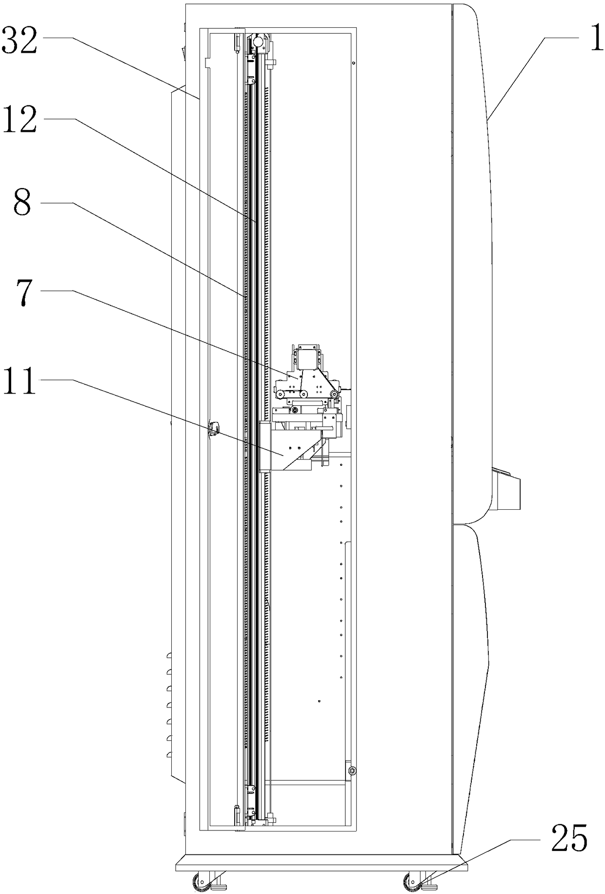 A self-service device for collecting a card and a method for collecting a card