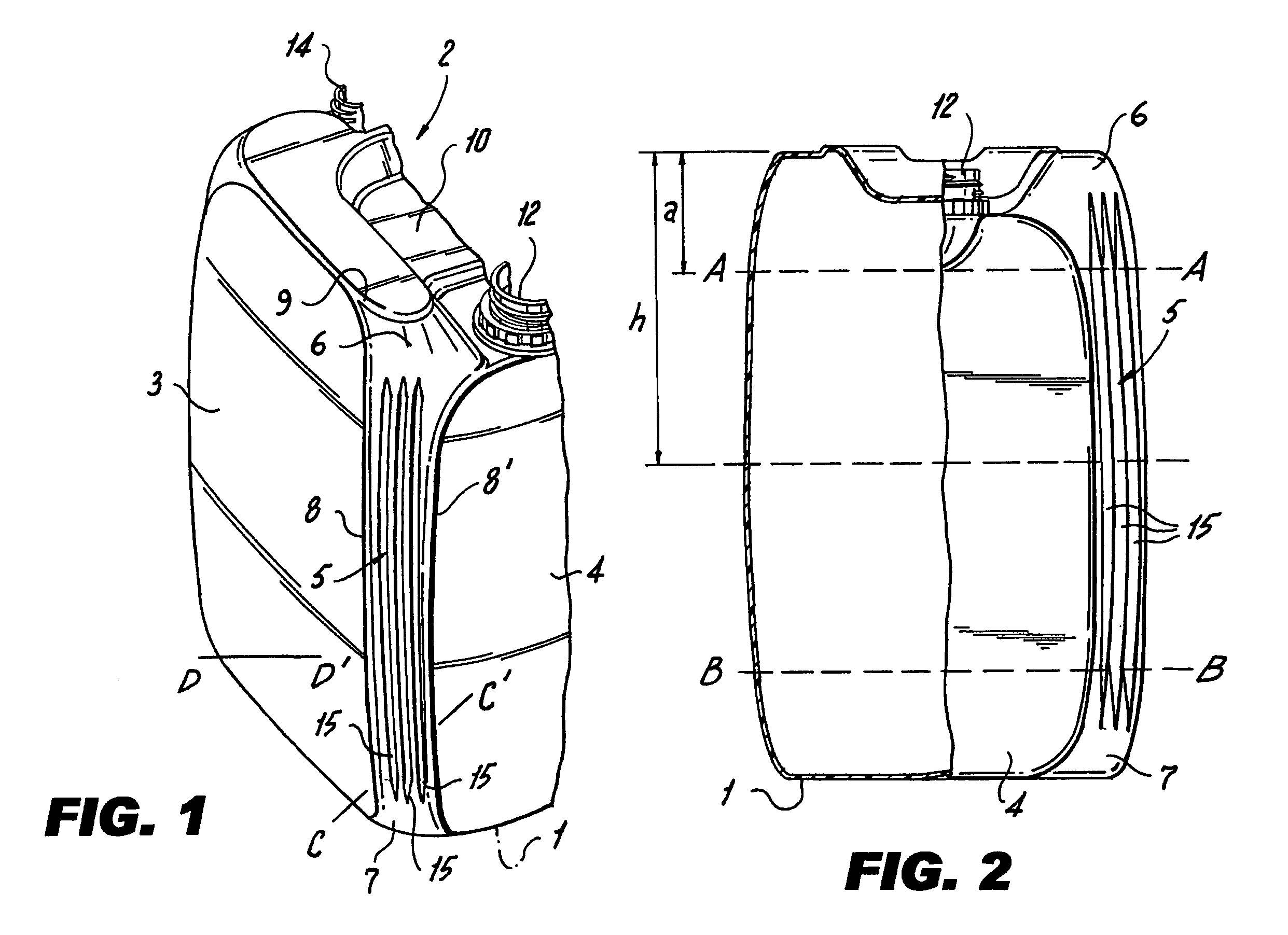 Plastic container with rounded shoulders