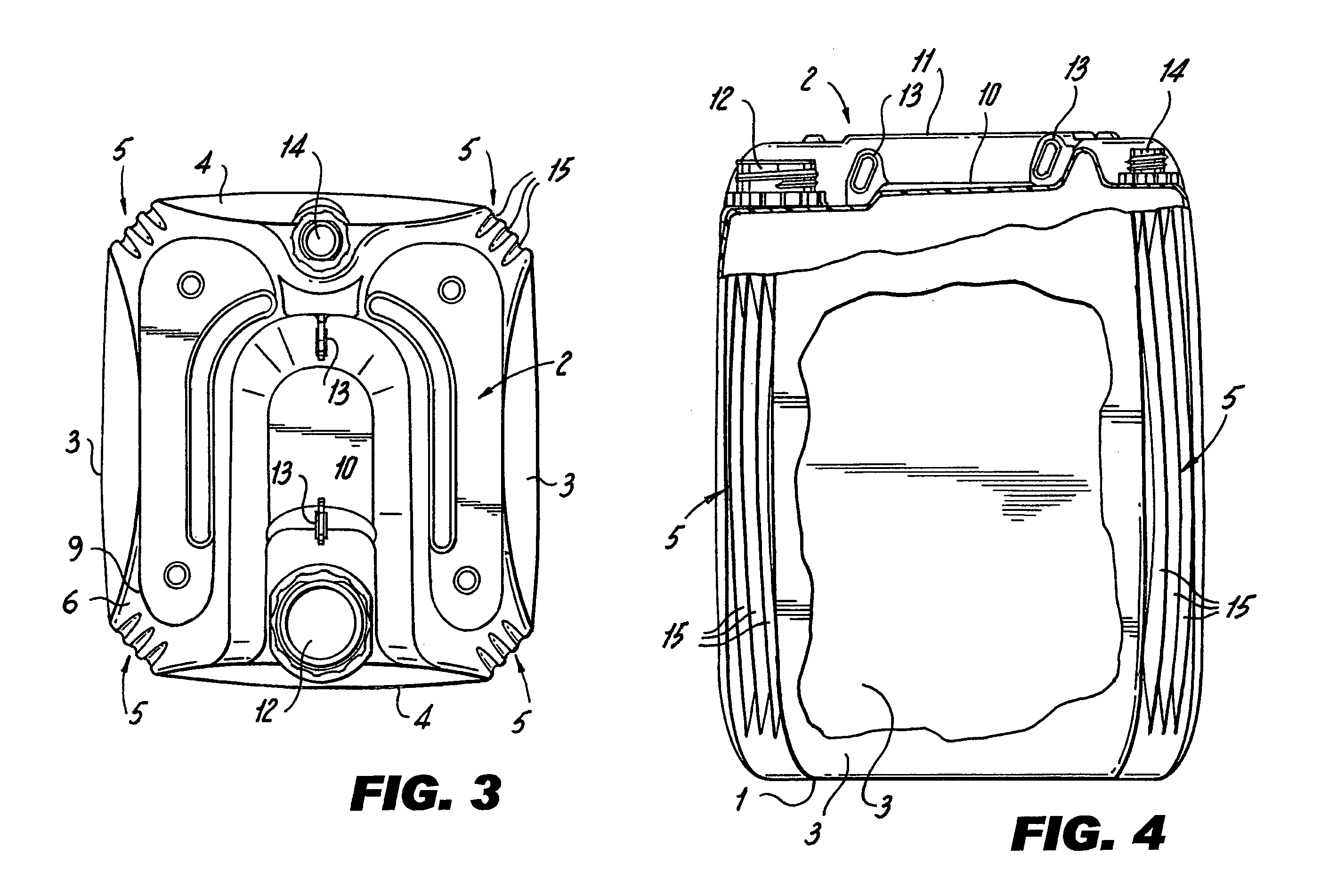 Plastic container with rounded shoulders