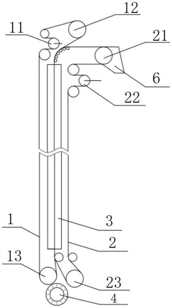 Clamping belt vertical lifting structure