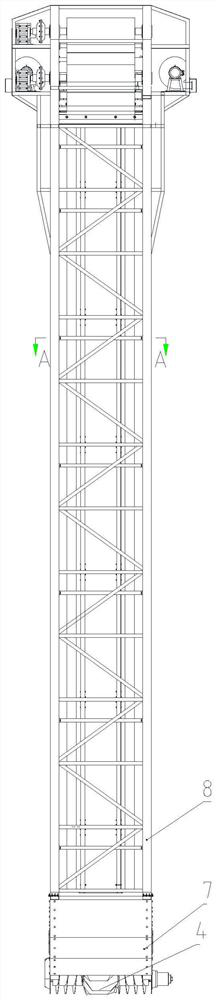 Clamping belt vertical lifting structure