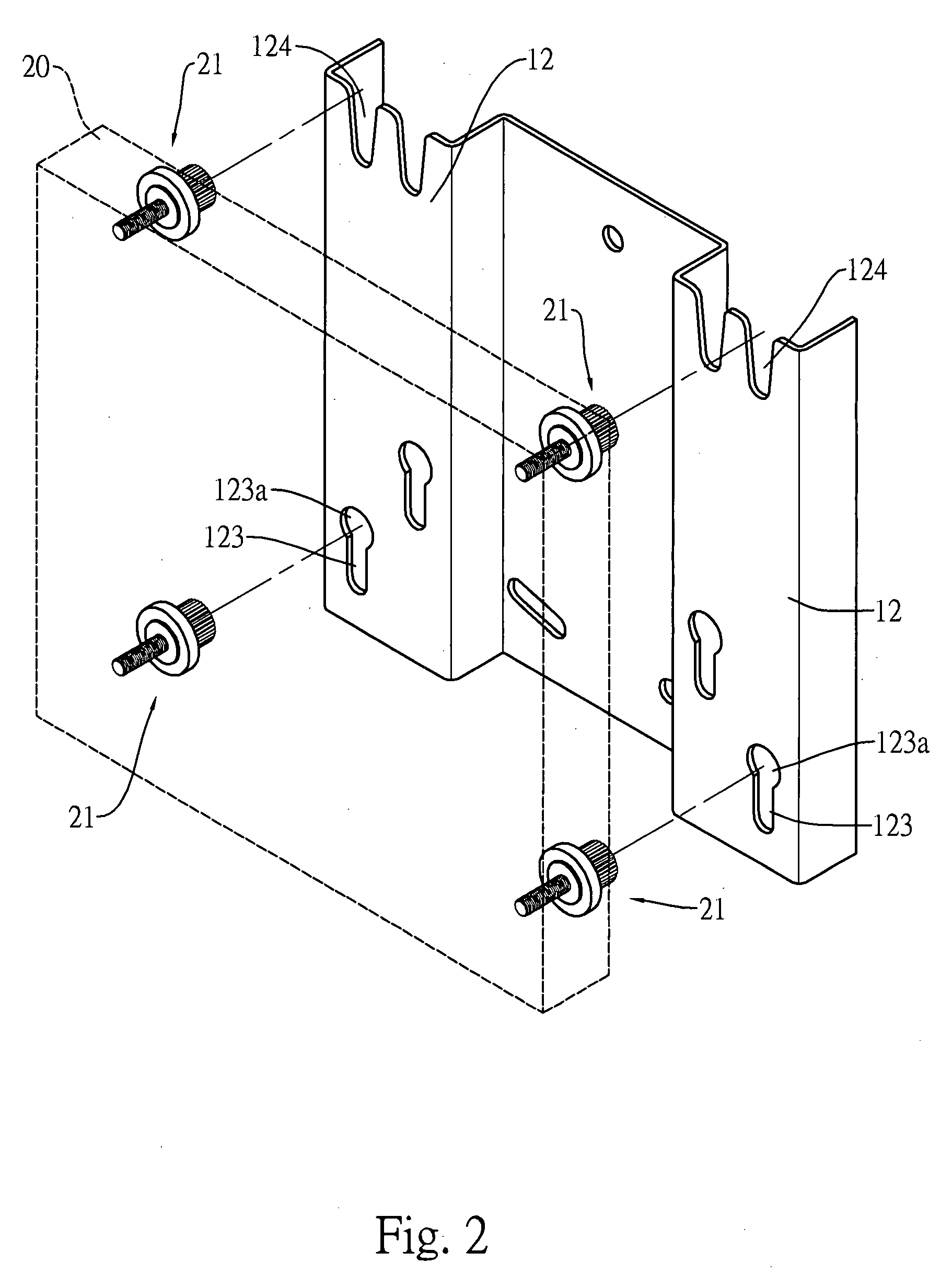 Display suspending frame