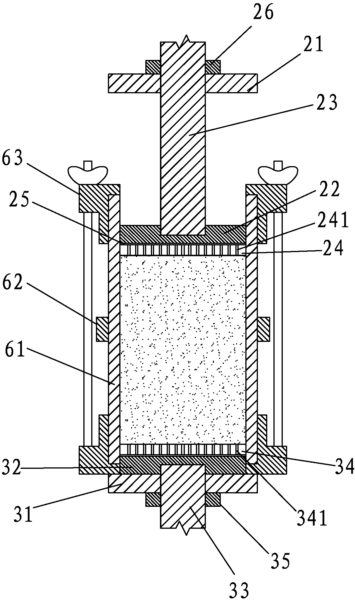 Dual-compression soil sample preparation device and sample preparation method