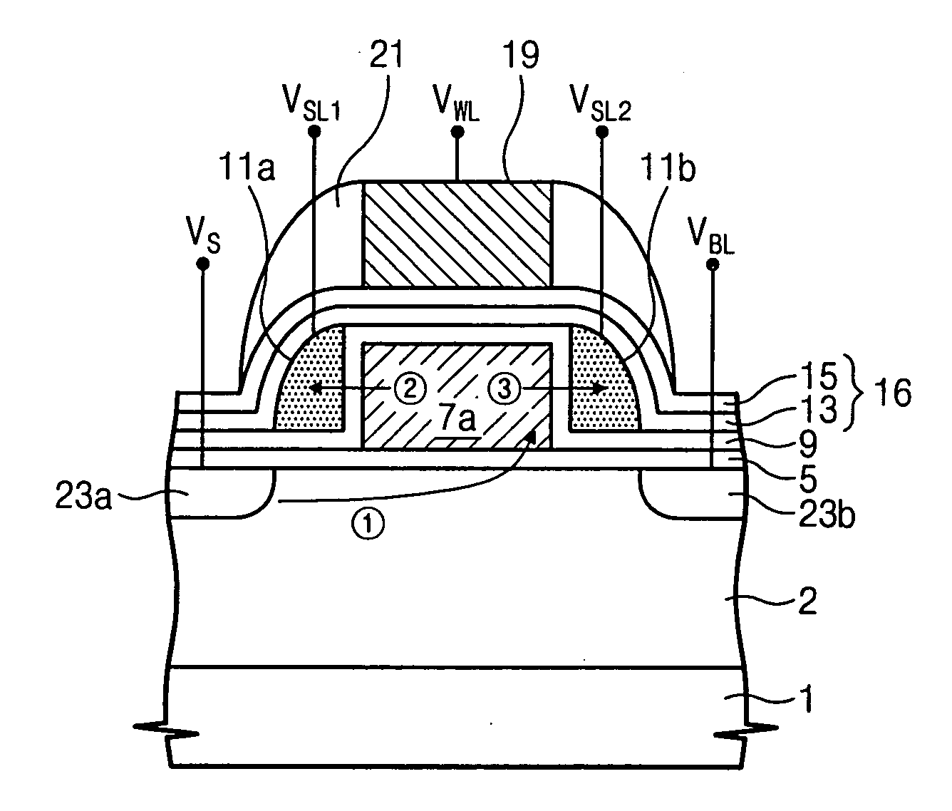 Non-volatile memory device and methods of forming and operating the same