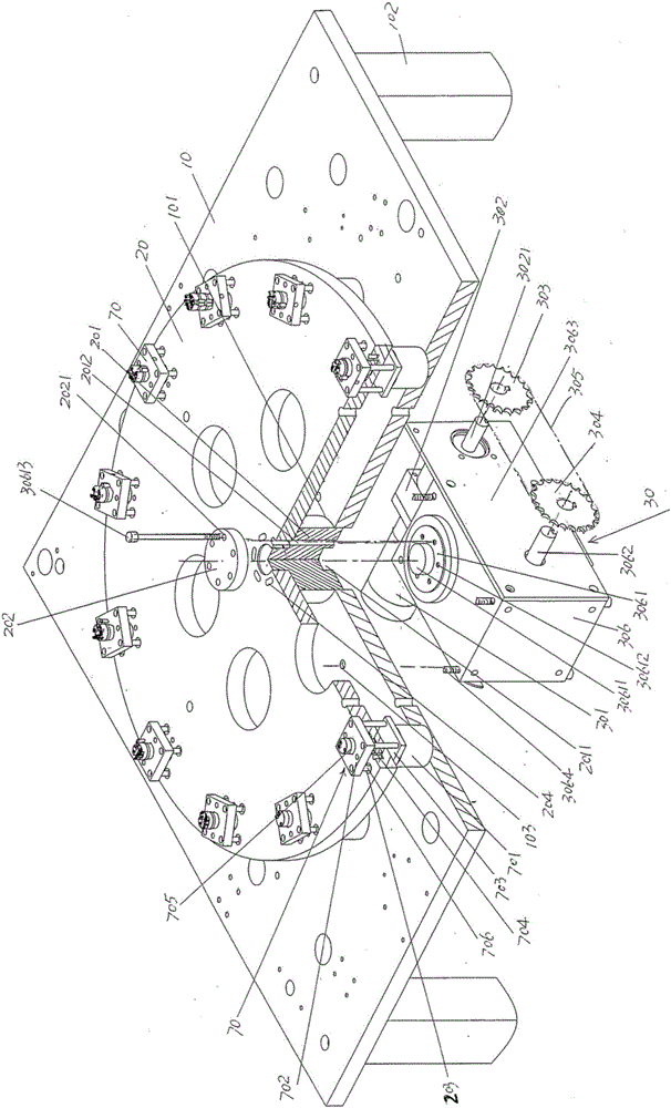 Rotary disk driving mechanism of protector automatic assembly device