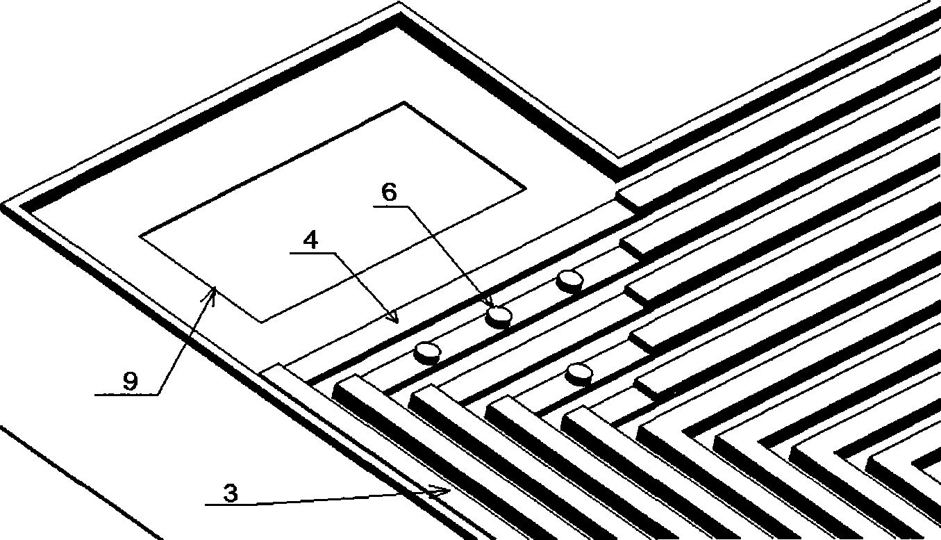 Duel-electrode plate multi-channel hunting flow field structure for proton exchange membrane fuel cell