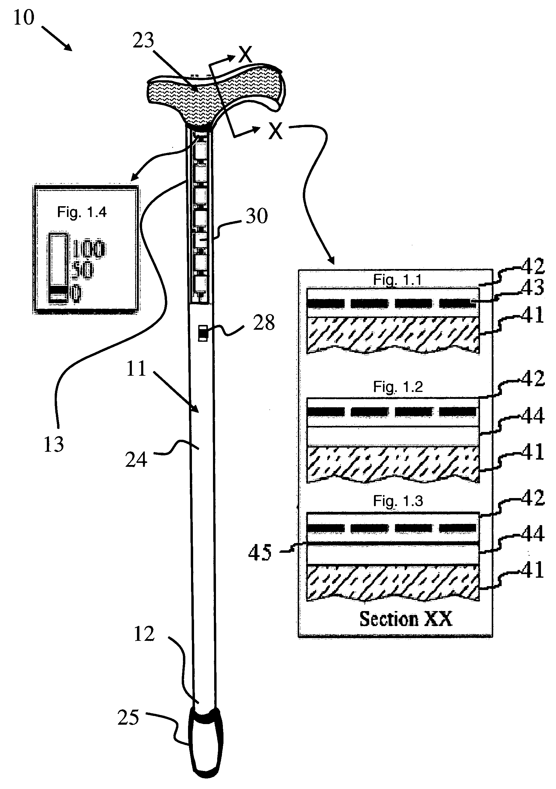 Heated handle construction