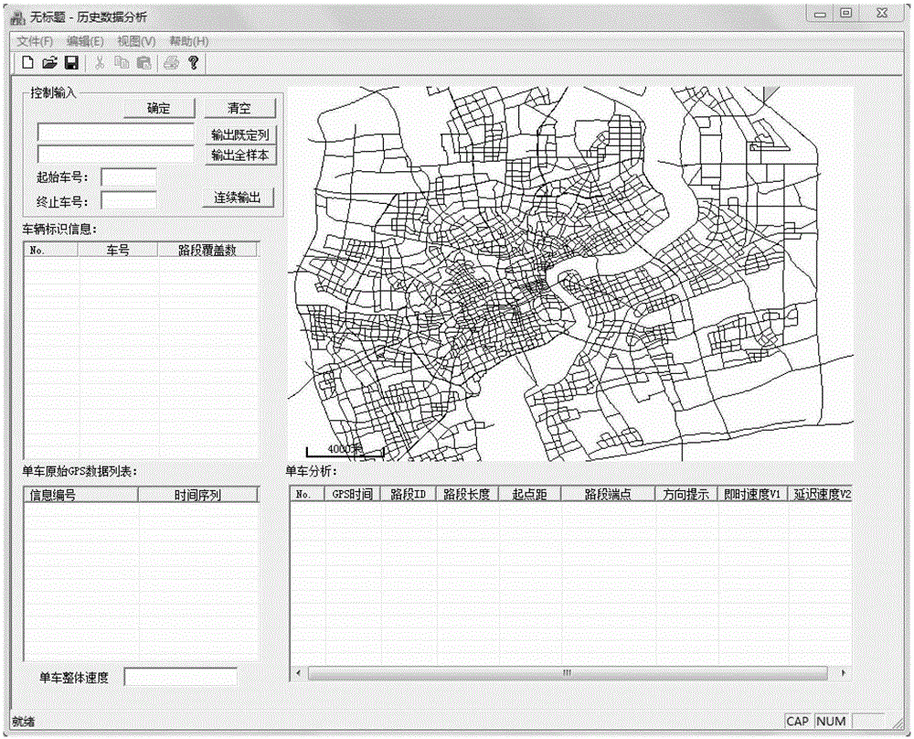 Information processing method of urban arterial road traffic operation based on floating car data