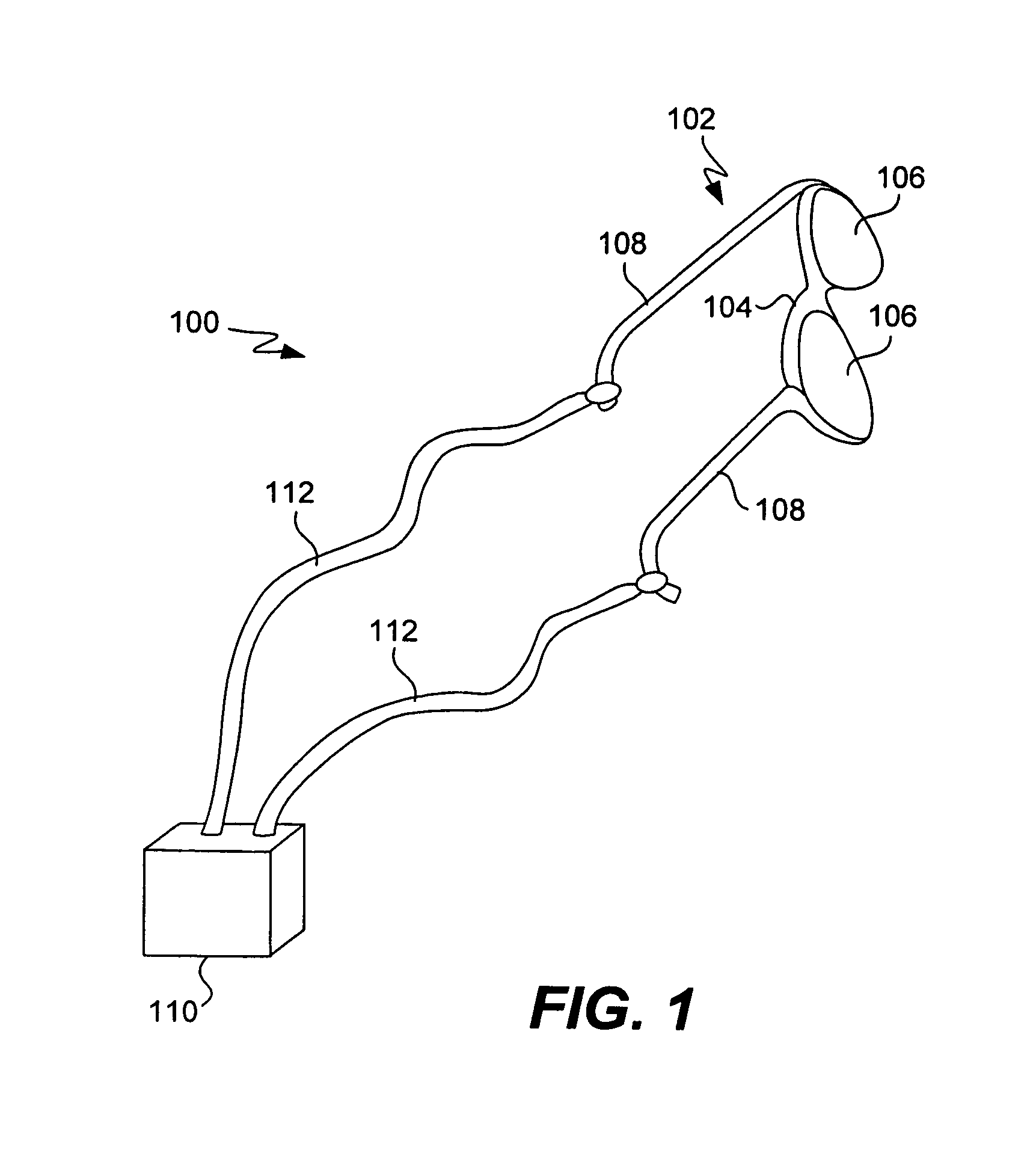 Tethered electrical components for eyeglasses