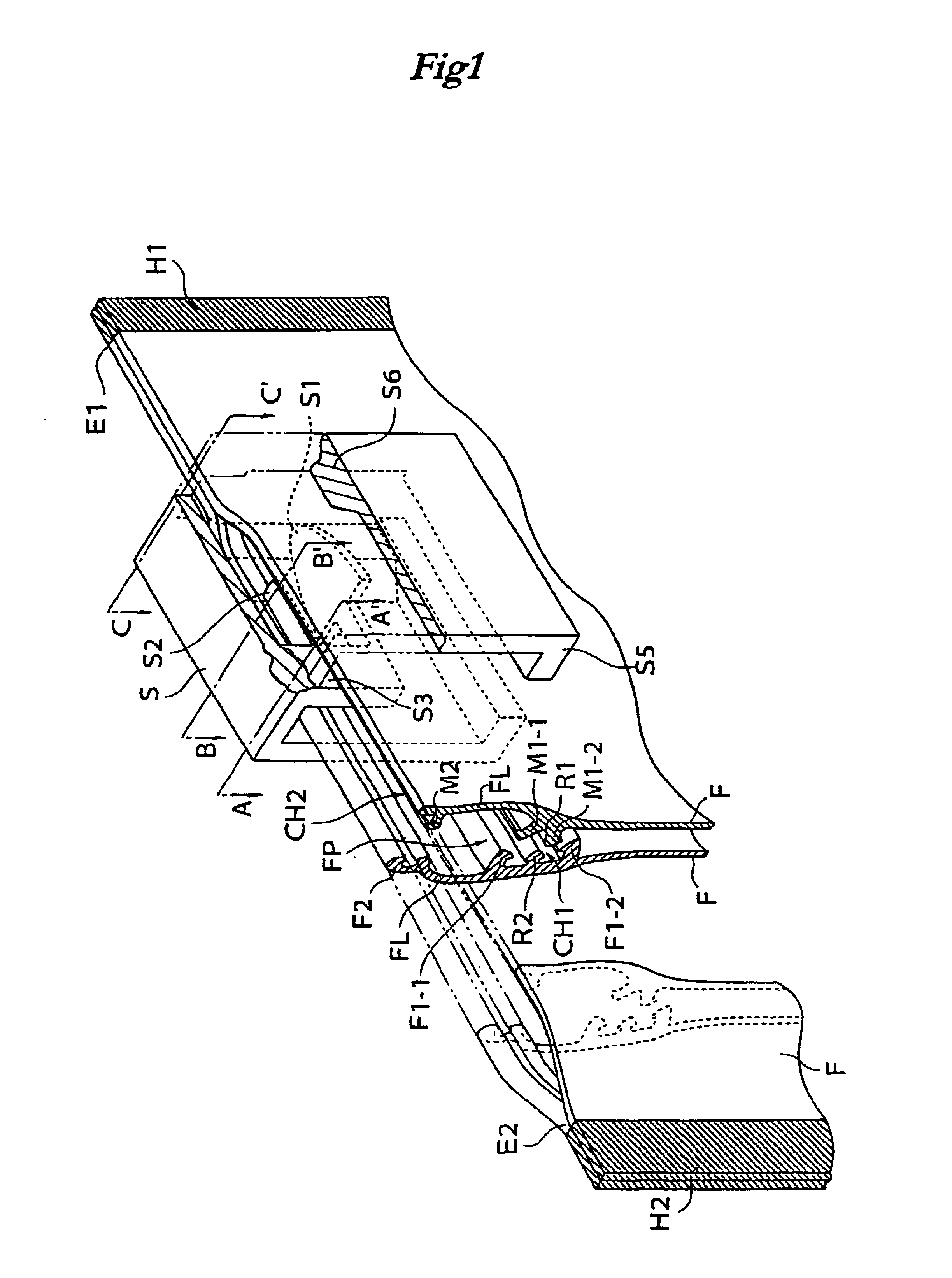 Plastic fastener with slider and bag body with plastic fastener