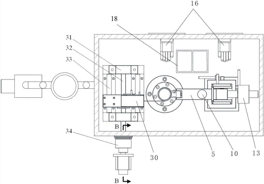 Friction wear testing device for online measuring abrasion loss in vacuum environment