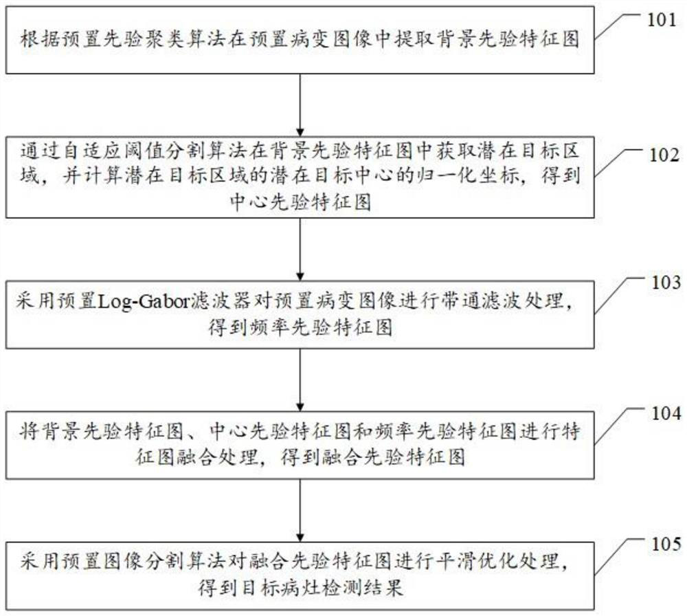 Lesion image lesion detection method and device