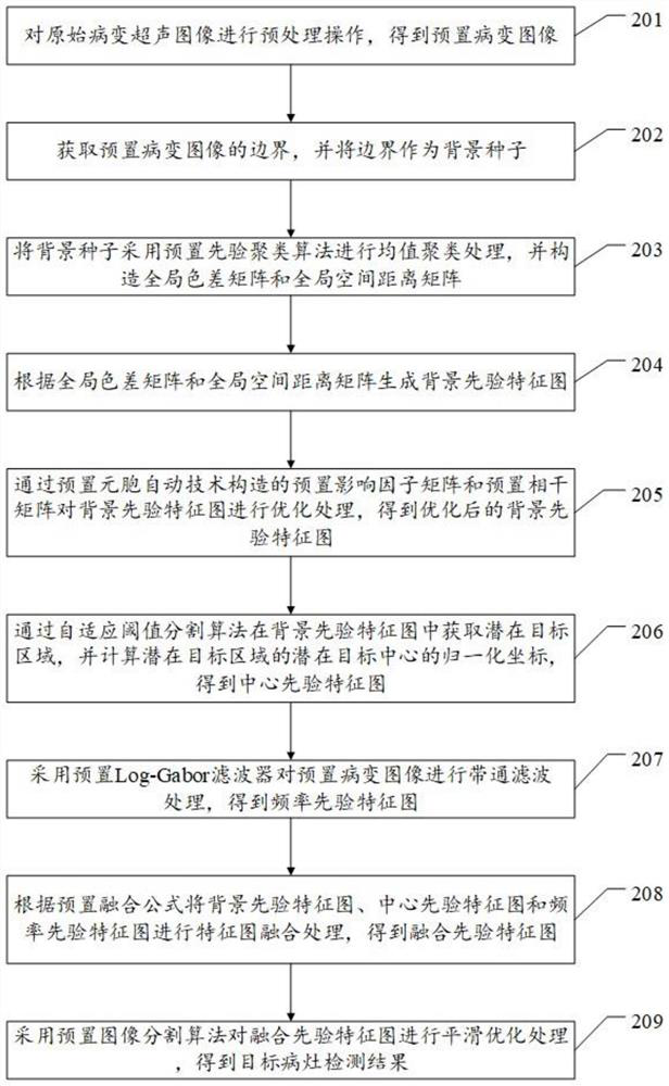 Lesion image lesion detection method and device