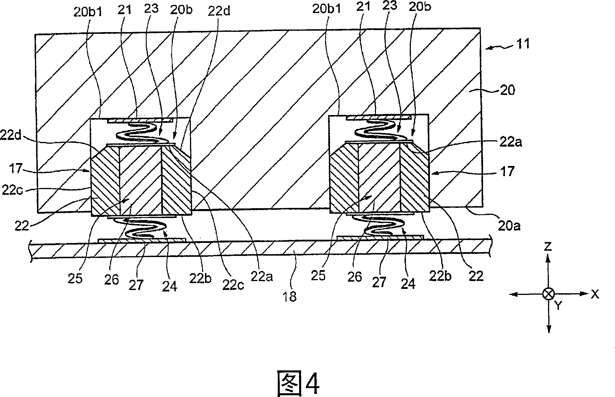 Function element and its manufacturing method, and electronic equipment using function element, and its manufacturing method