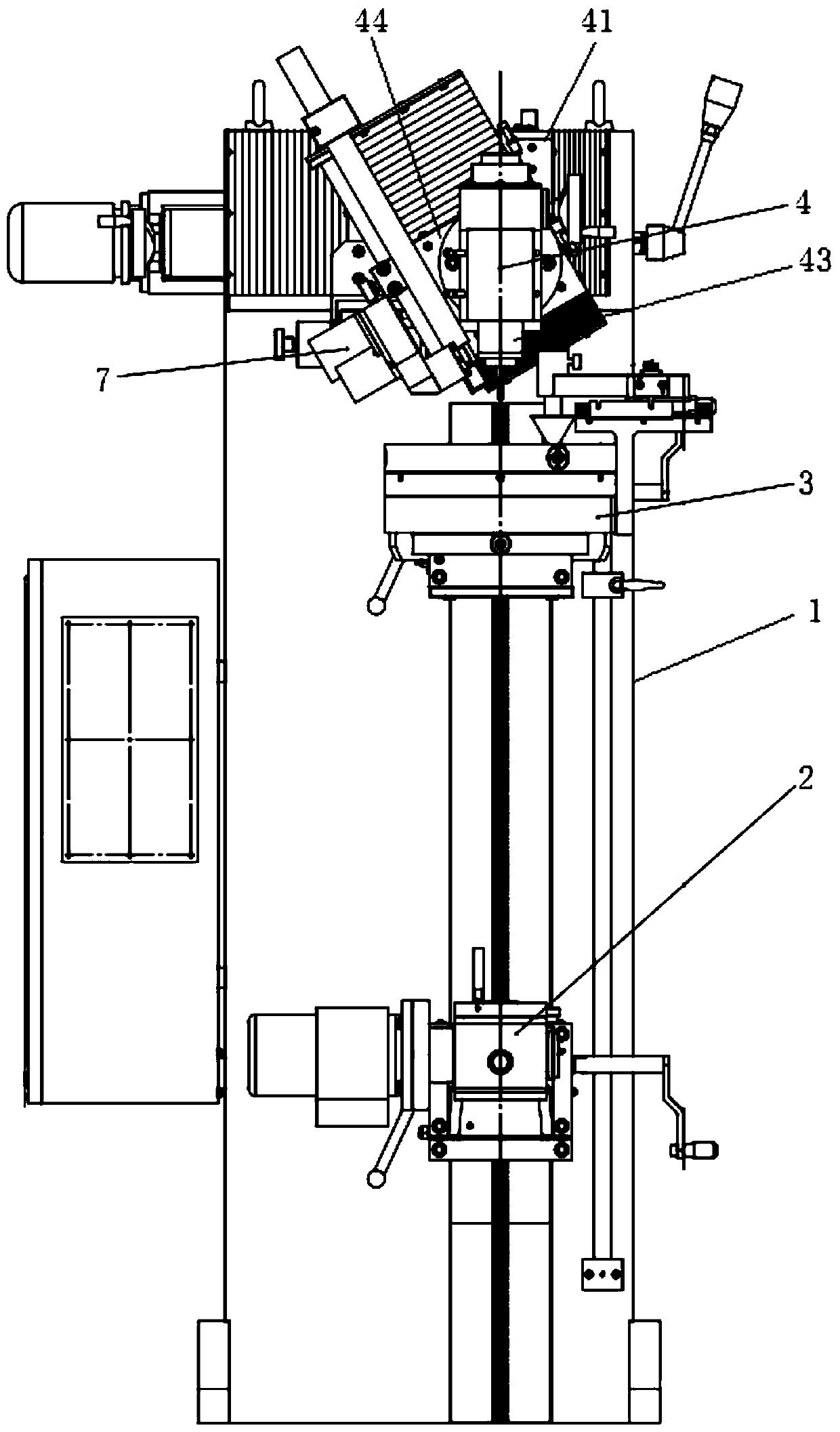 High-precision center hole grinding machine and machining method thereof