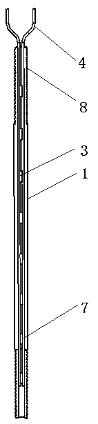 Full-closed fabricated stirrup with measurable overall length strain