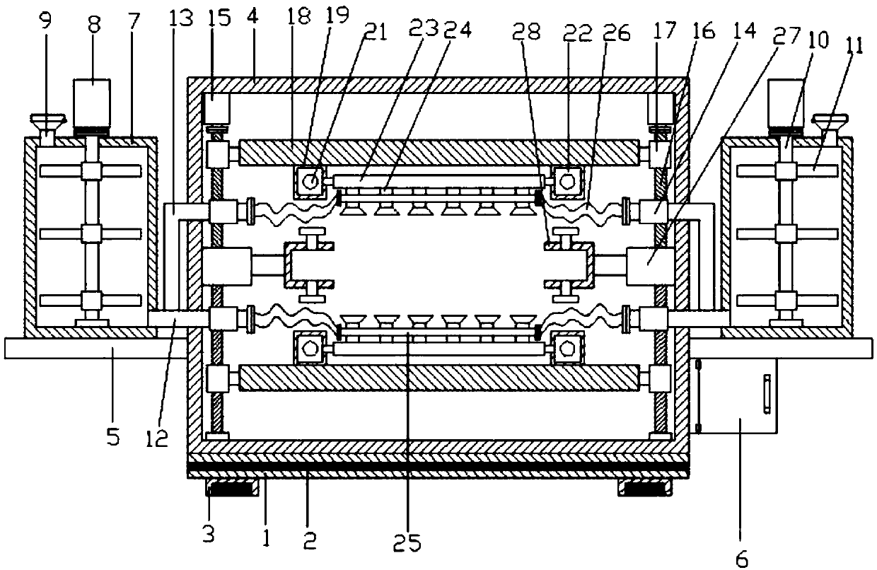 Bi-directional plank paint spraying equipment for building construction