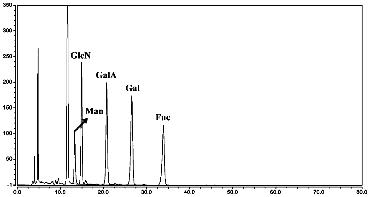 Wood frog oil polysaccharide component and application thereof