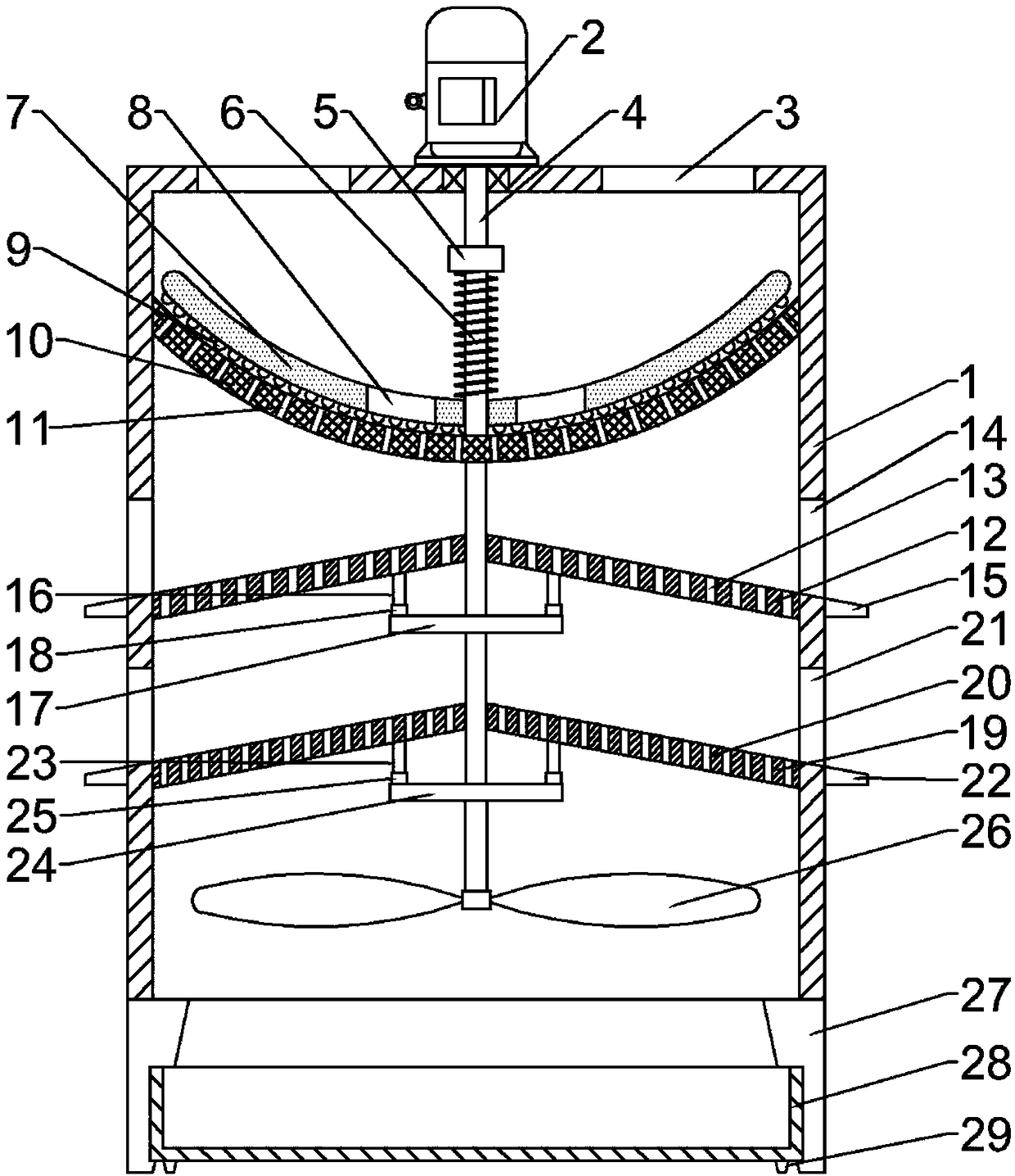 Grinding screening equipment for nanoscale carbon fiber material processing