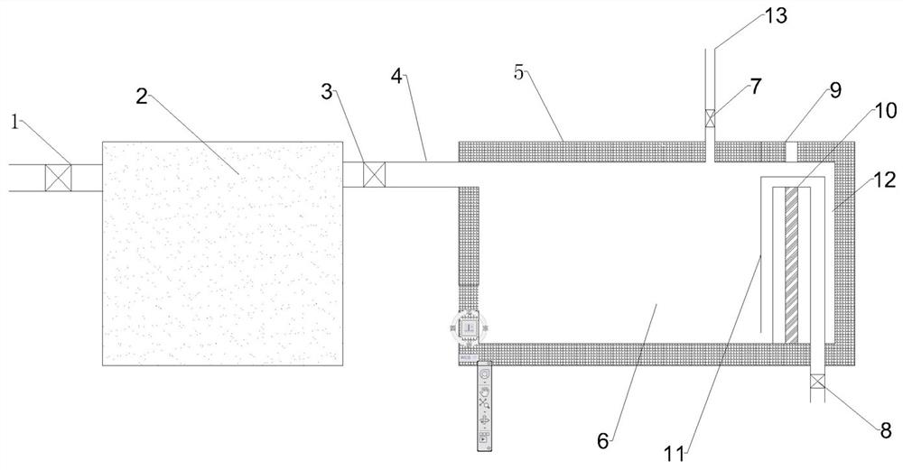 A blast furnace stave online checking water process and the water tank used in the process