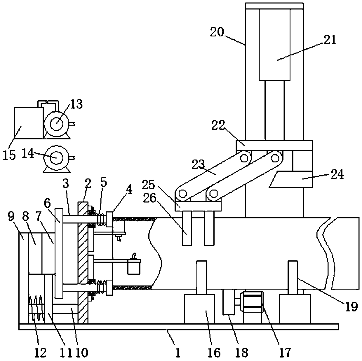 Port gluing device for pipeline connection and using method thereof