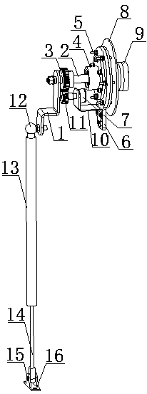 Simulated aircraft large-angle turning control device