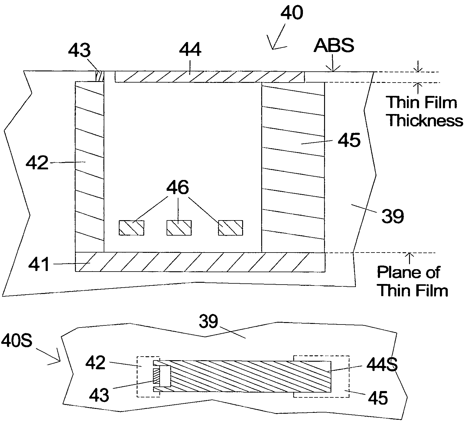 Planar perpendicular recording head