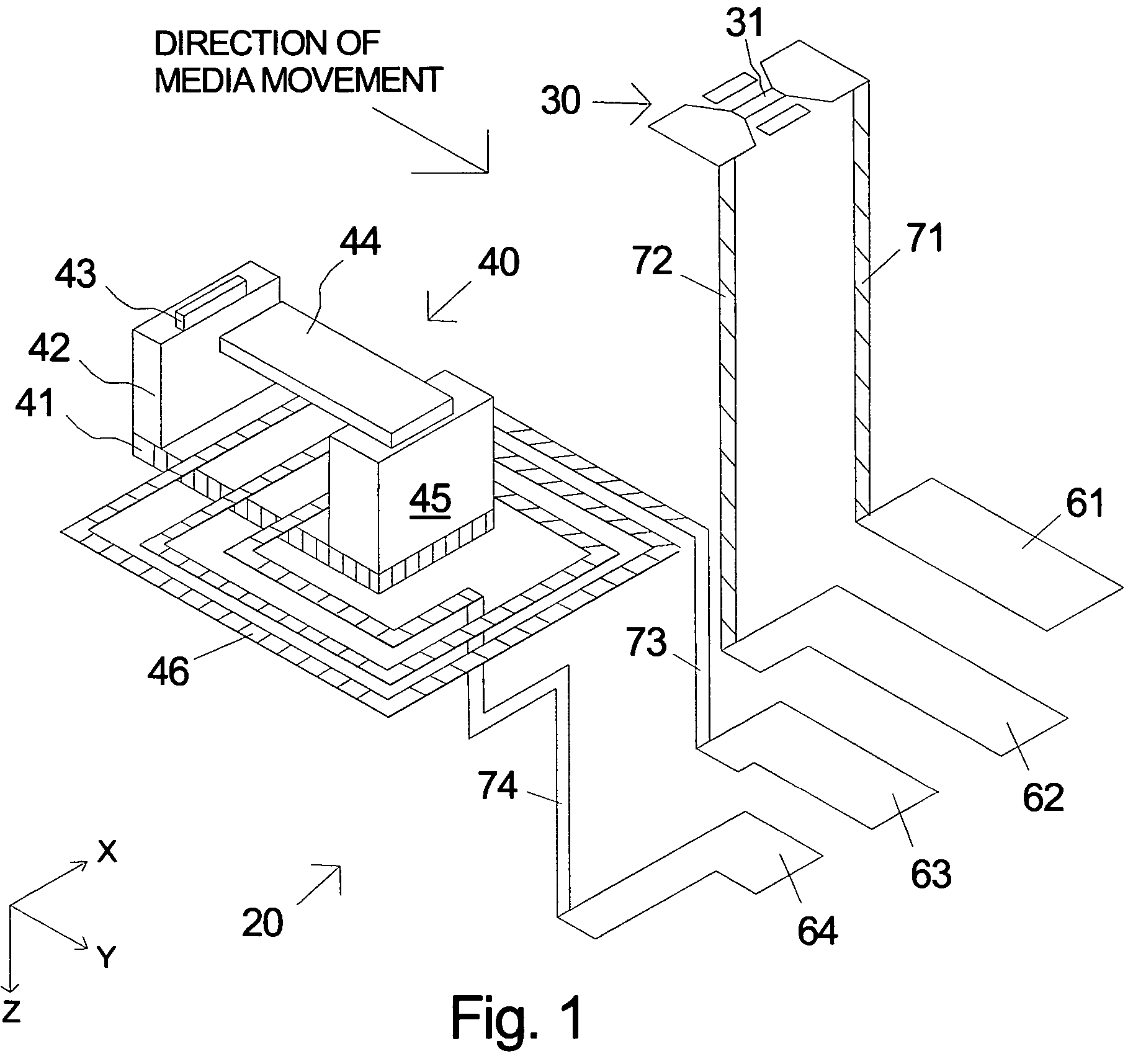 Planar perpendicular recording head