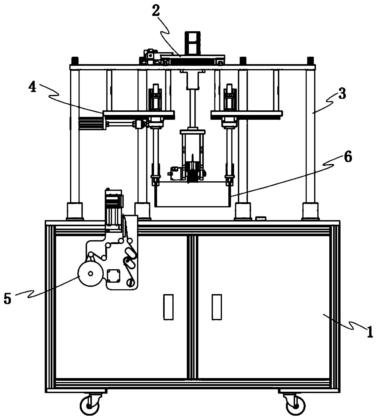 Grinding-drilling-labelling all-in-one machine for large-diameter metal pipe fitting