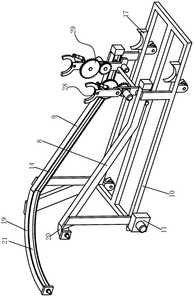 Automatic grasping climbing and placing system capable of realizing steering conveyance