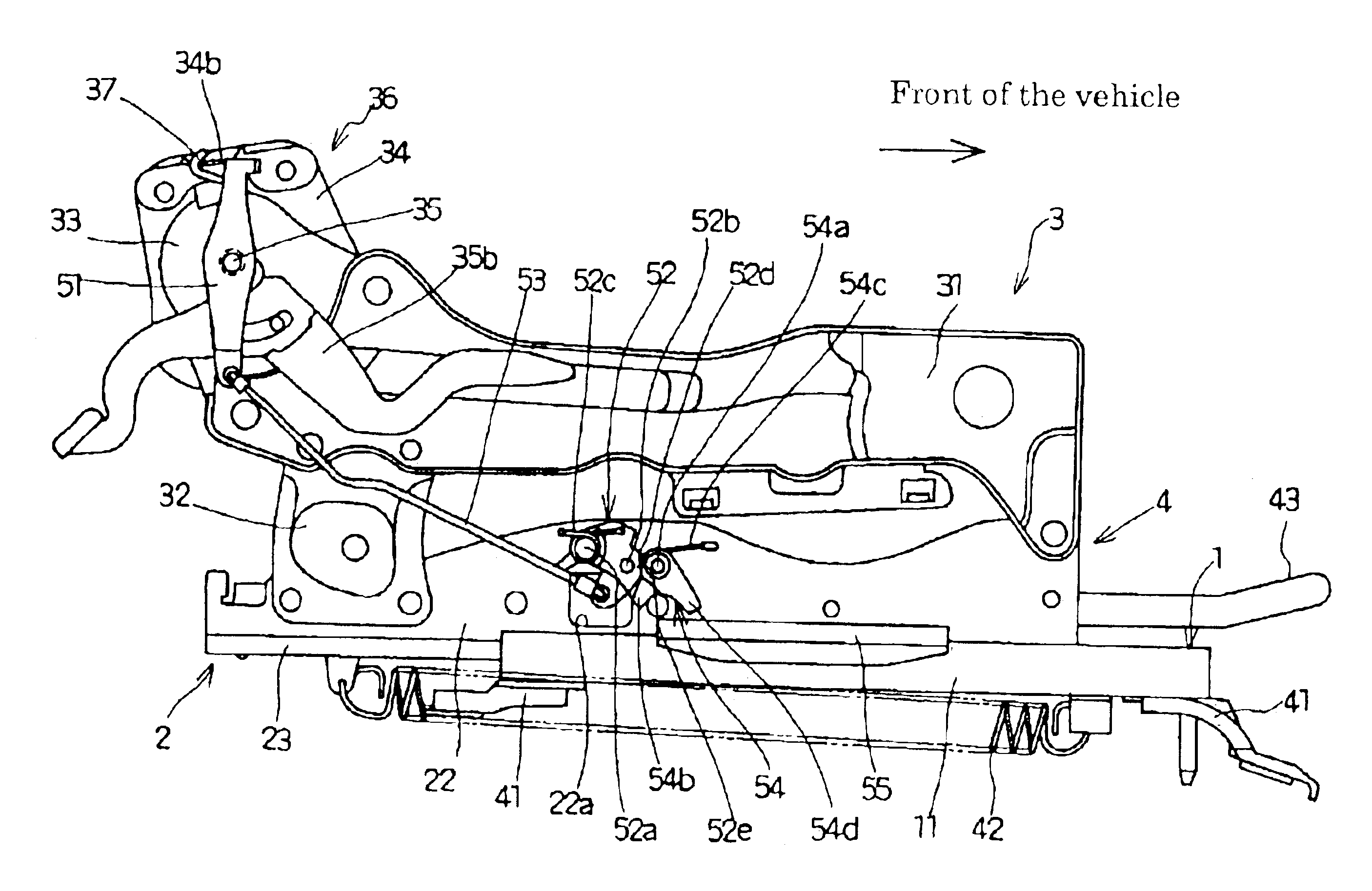 Walk in apparatus for vehicle seat