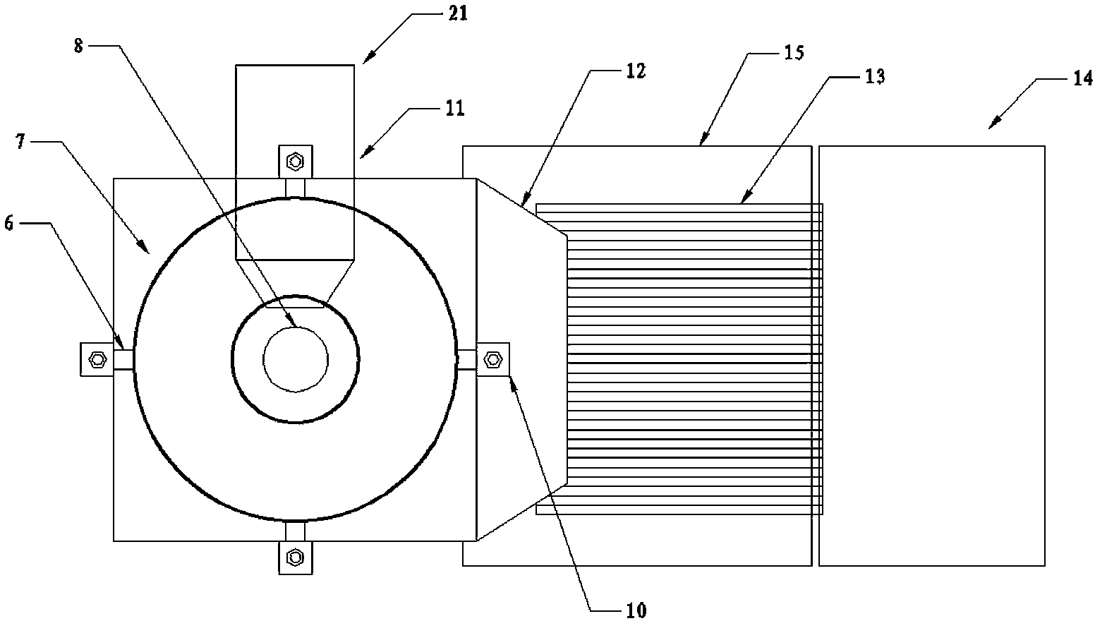 Device for peeling red skins of peanut kernels