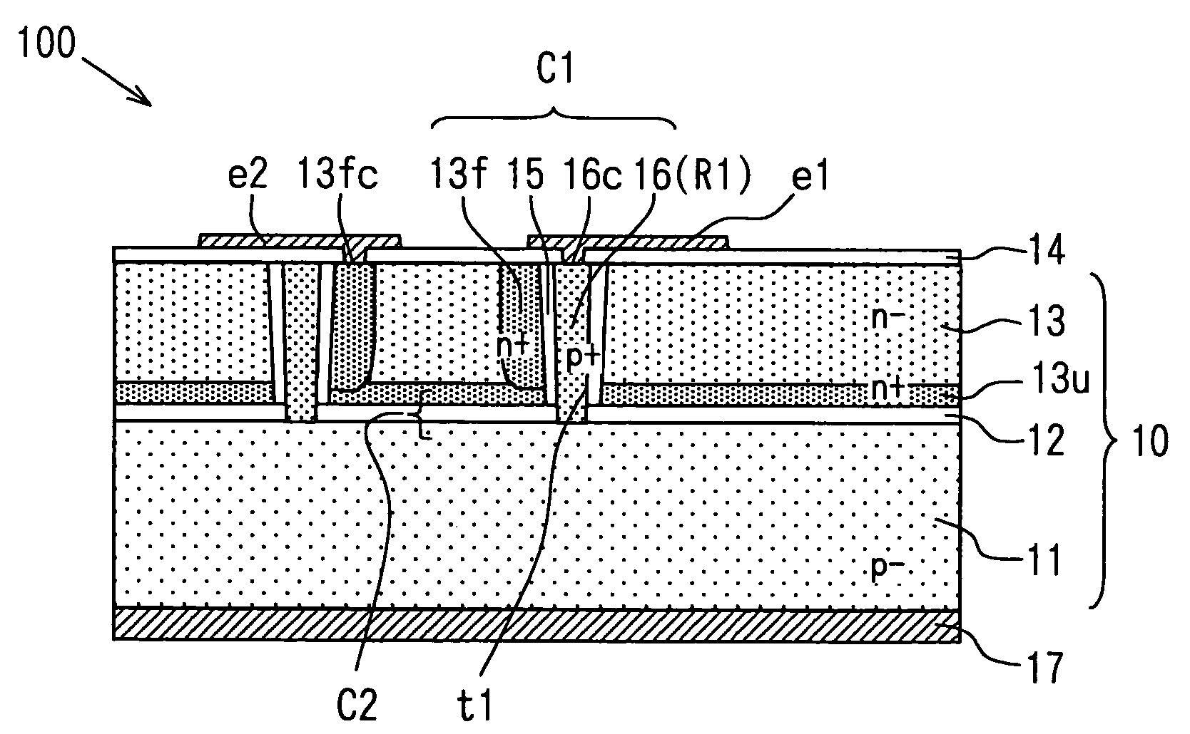 Semiconductor device having SOI construction