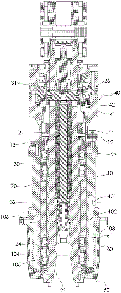 A high-speed direct-coupled spindle