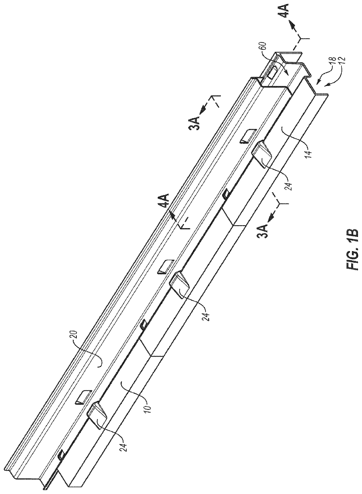 Connection of a support to a molded plastic structure