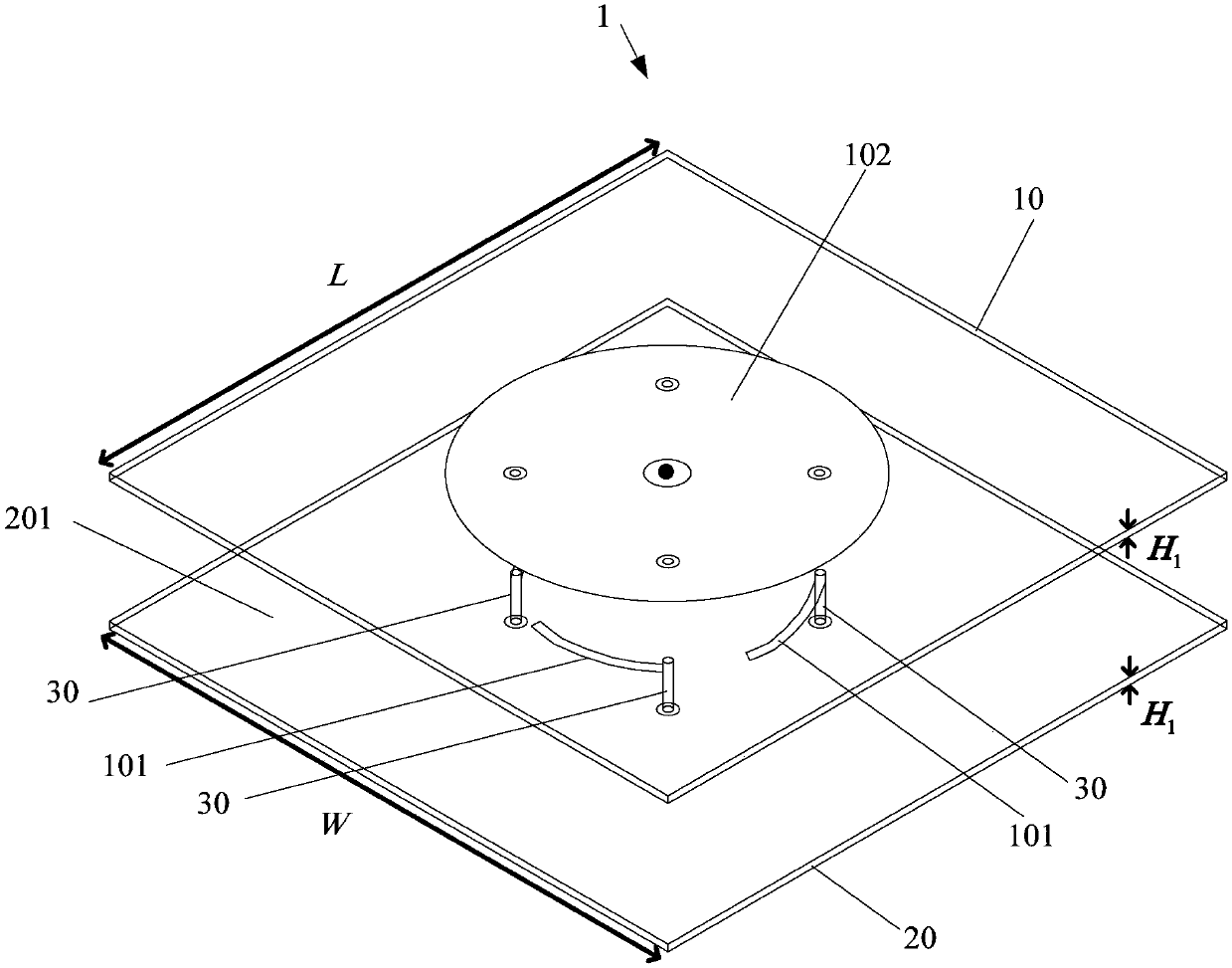 Broadband circularly-polarized antenna