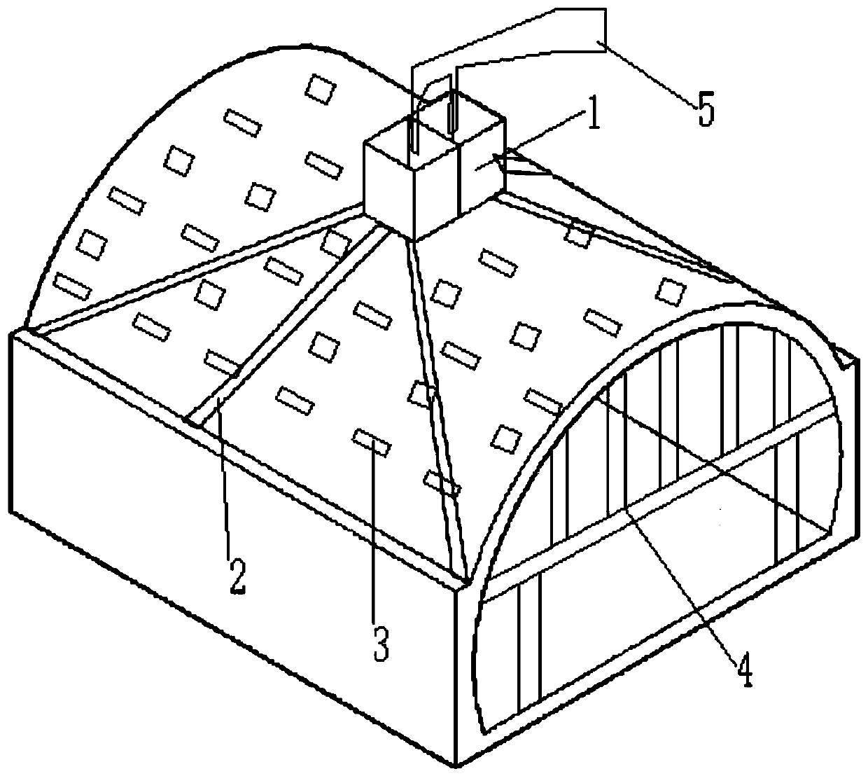 Symmetrical synchronous layered distributing and casting system and construction method for open trench tunnel lining