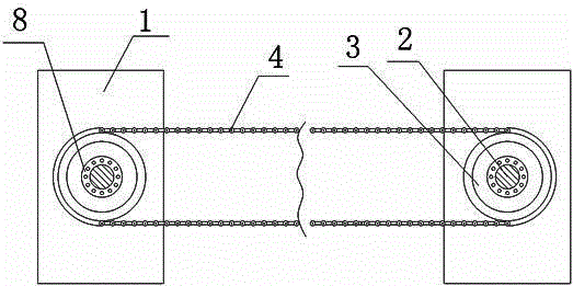 Chain conveying belt