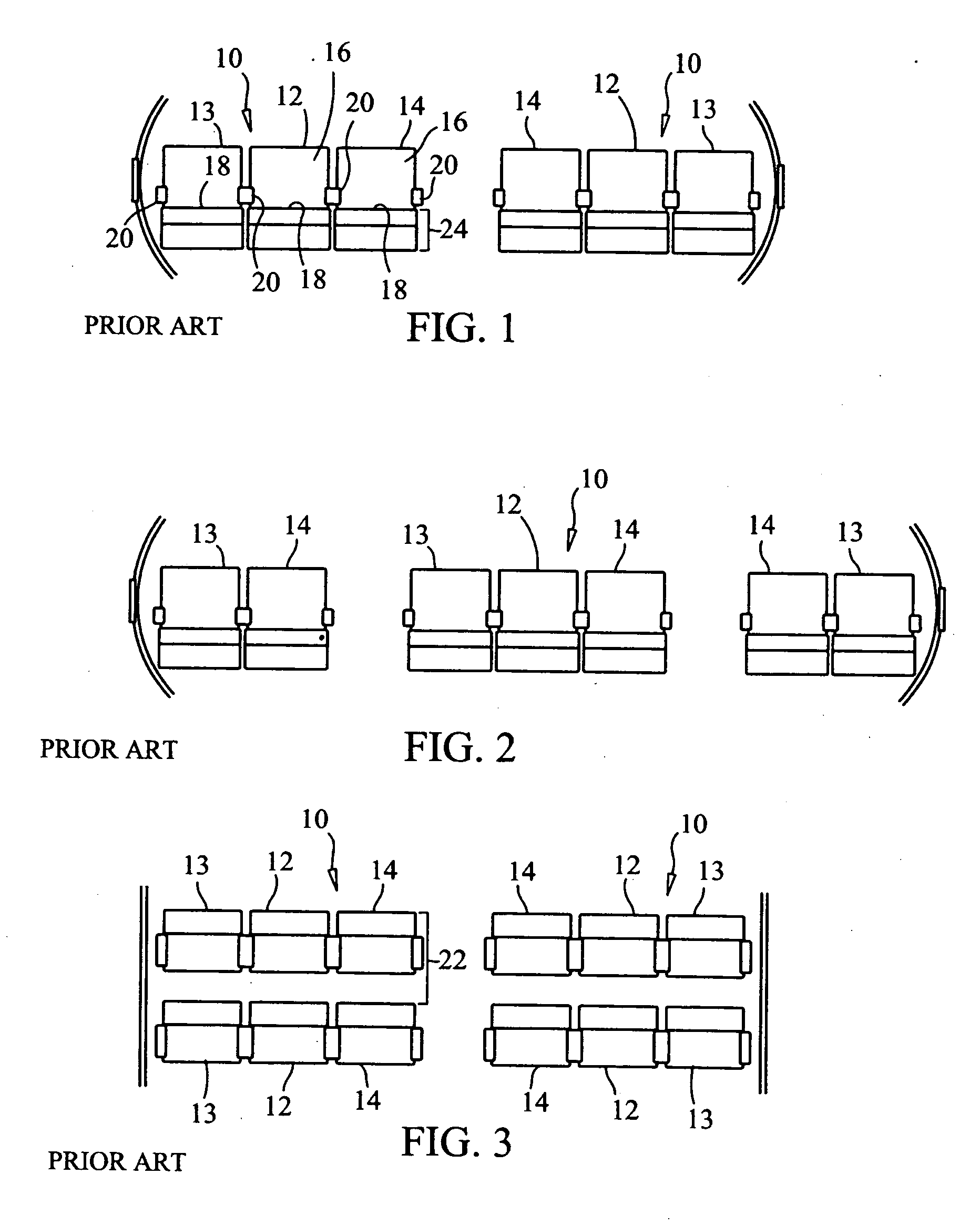 Seating arrangement for a passenger airplane