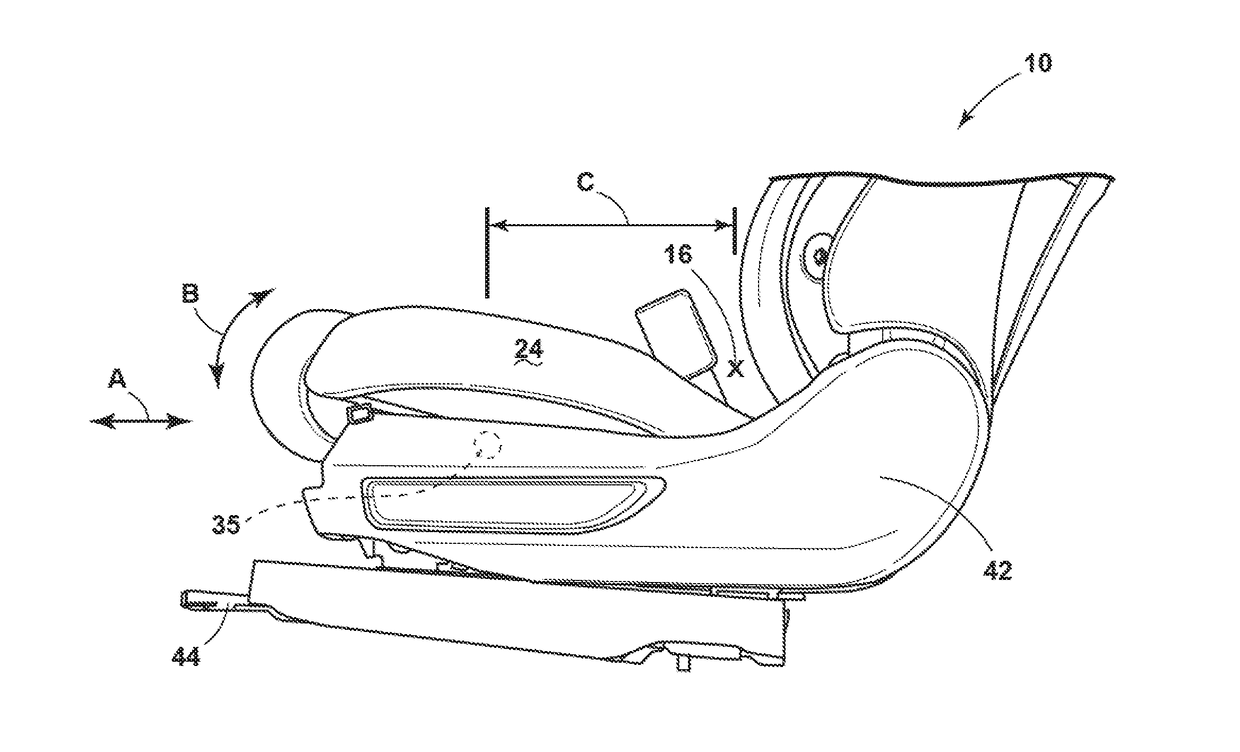 Independent cushion thigh support