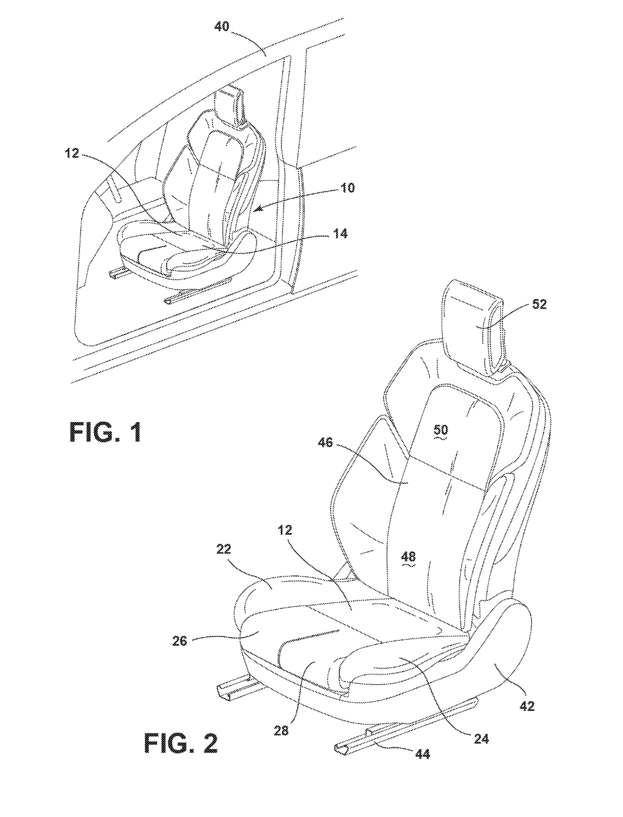 Independent cushion thigh support